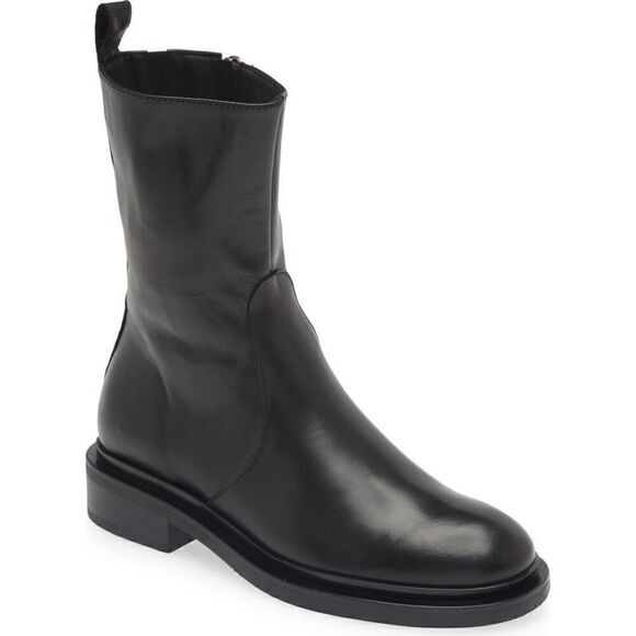Cordani Women's Black Leather Plain Toe Side Zip Blaize Bootie Size 39 NWOT - Picture 1 of 10
